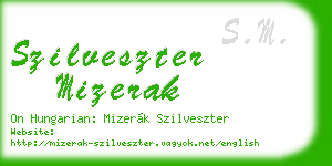 szilveszter mizerak business card